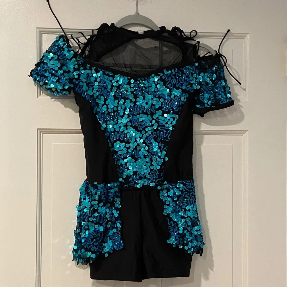 A Wish Come True Dance Costume Me & You with Blue Sequined Detailing